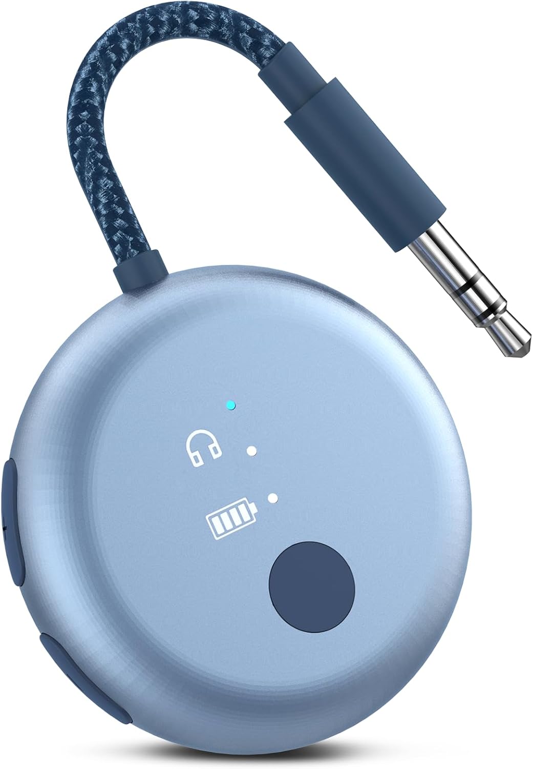 Avantree SoundJet R1 – Adaptateur Avion Bluetooth pour Écouteurs & AirPods pour Voyages, aptX Adaptive, Batterie de 20h, Transmetteur Audio sans Fil avec Puce Qualcomm – Bleu Ciel