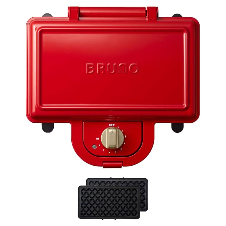 超美品　BRUNO ワッフルメーカー レッド 交換用プレート付き 楽天市場】ホットサンドメーカー BRUNO ブルーノ ホットサンド