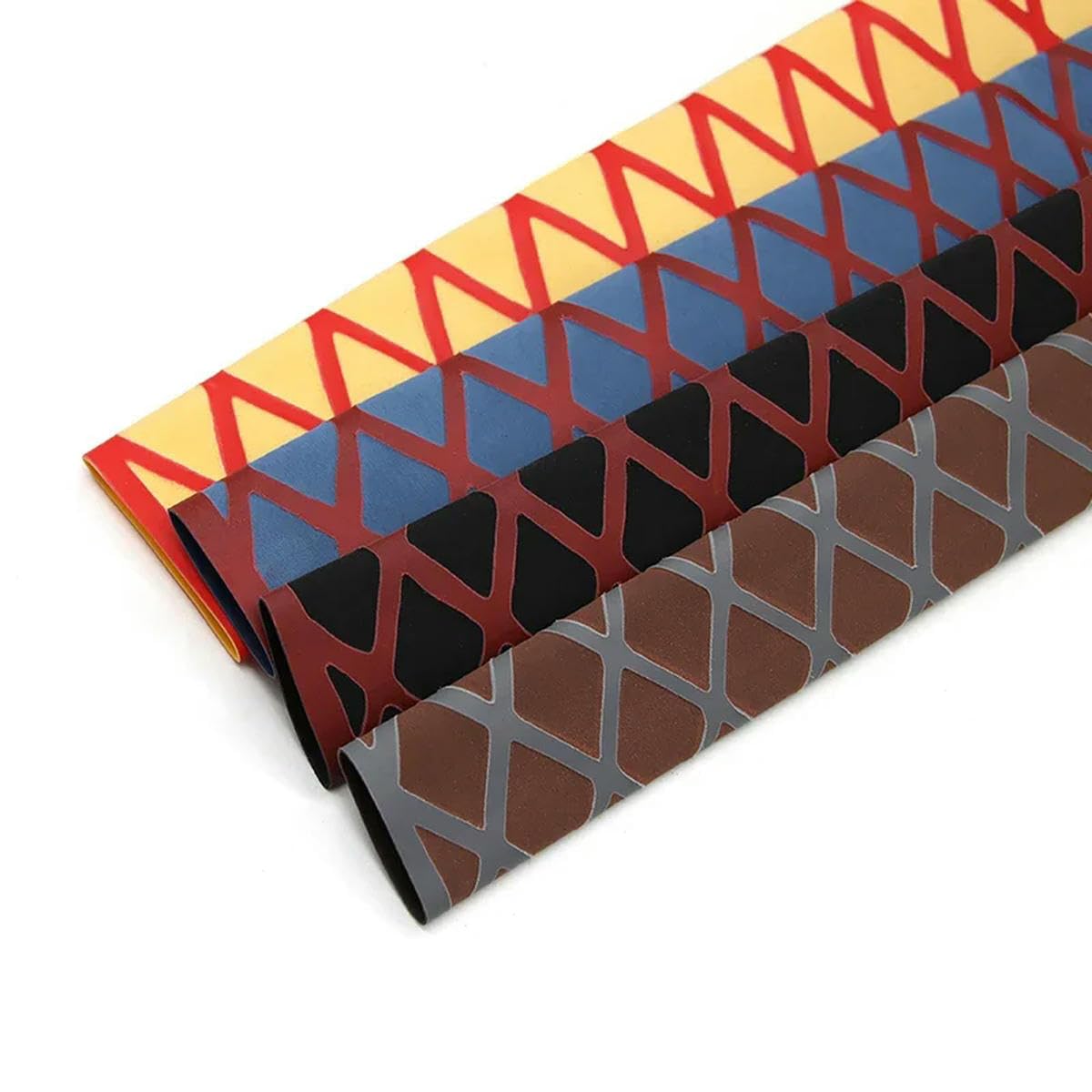 3 Guaina termorestringenti antiscivolo doppio colore diametro 20/22/25/28/30/35 mm isolamento protezione impermeabile antiscivolo per canna da pesca giallo rosso diametro 30 mm 1 m