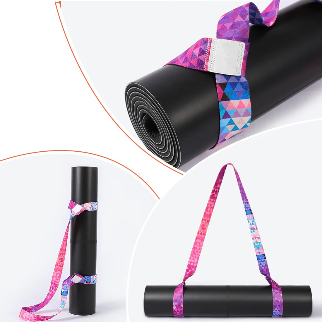 Correas para esterillas de yoga Correas para los hombros de la esterilla de yoga, correas para los hombros de la esterilla de yoga, adecuadas para yoga, pilates, aeróbicos (2 piezas)