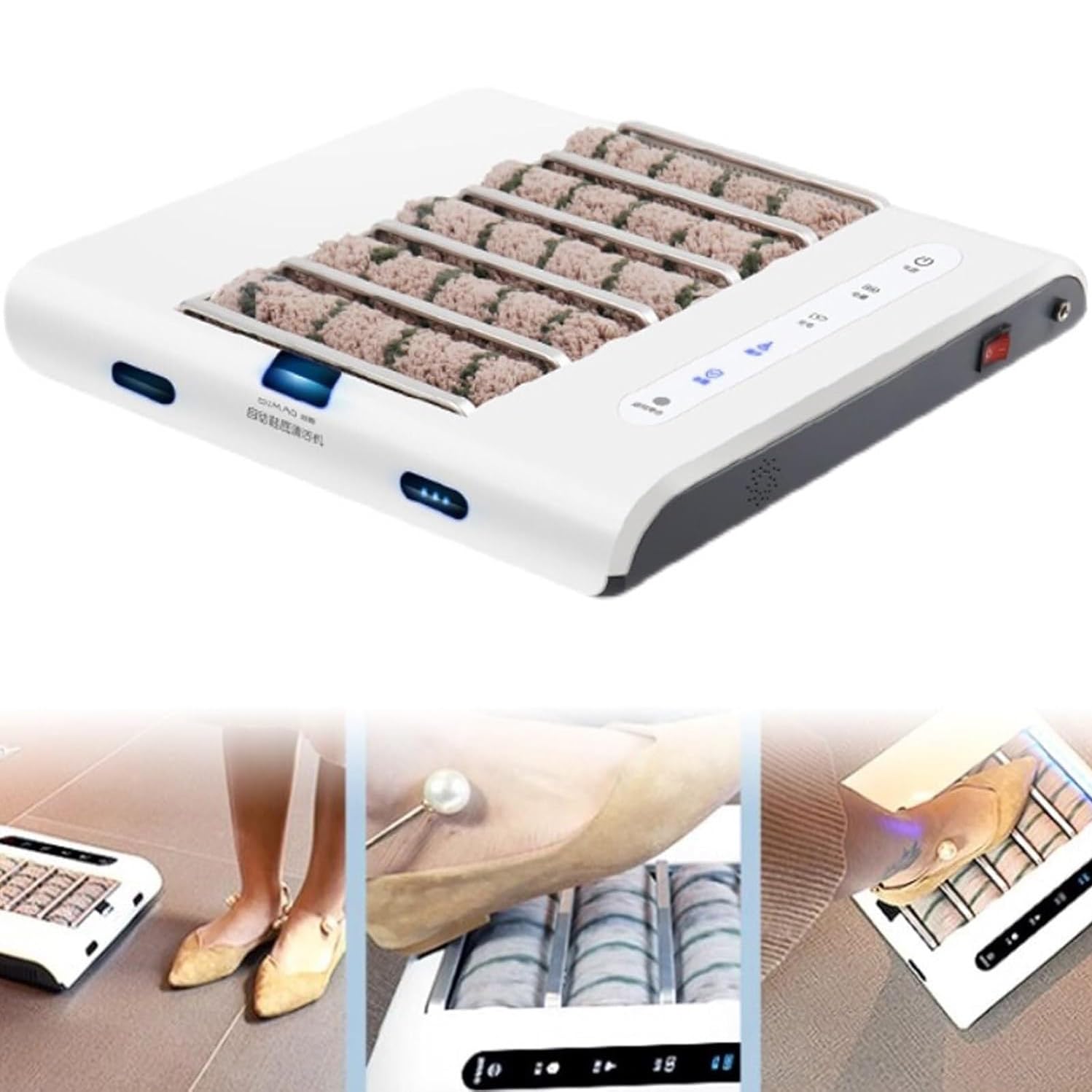 Máquina automática de limpieza de zapatos, pulidora de suela recargable con inducción de 260 rpm, perfecta para hoteles y entradas, solución eficiente para el cuidado de zapatos