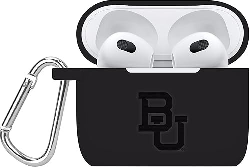 Affinity Bands Baylor Bears - Funda de silicona grabada compatible con Apple AirPods Gen 3 (negro)