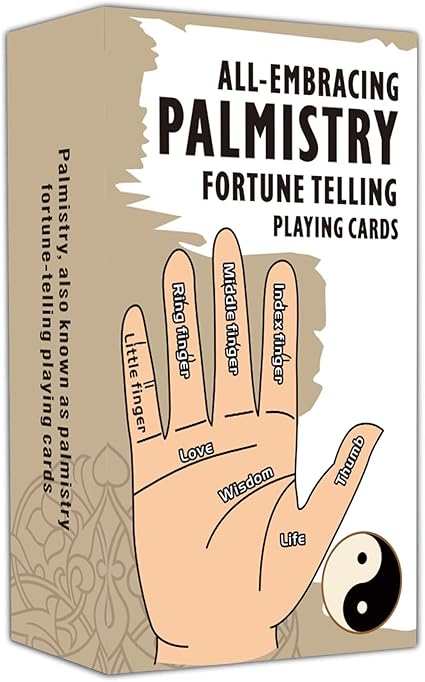All-Embracing Palmistry Fortune-Telling Playing Oracle Cards, Tarot Cards for Beginners, Unique Oracle Deck and Fun Playing Card, Tarot Deck with Meanings on Them, for Beginners