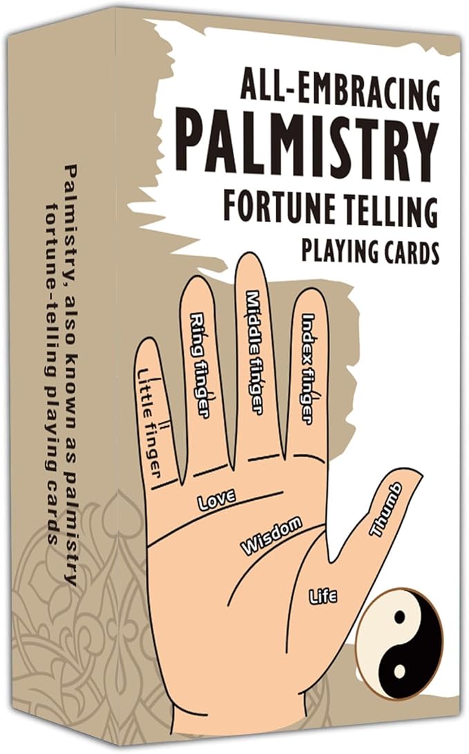 All-Embracing Palmistry Fortune-Telling Playing Oracle Cards, Tarot Cards for Beginners, Unique Oracle Deck and Fun Playing Card, Tarot Deck with Meanings on Them, for Beginners