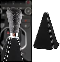 Vista 15 de BESULEN Cubierta de Funda de Palanca de Cambios para Coche, Cubierta de Gamuza de Cuero para Perilla de Cambios Cubierta Antipolvo, Reemplazo