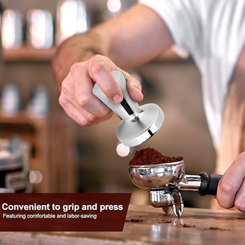 Miniatura 2 de Yosoo Tamper para café expreso de 1.57 pulgadas de diámetro, acero inoxidable, plata, diseño moderno, compatible con máquina Dolce Gusto,
