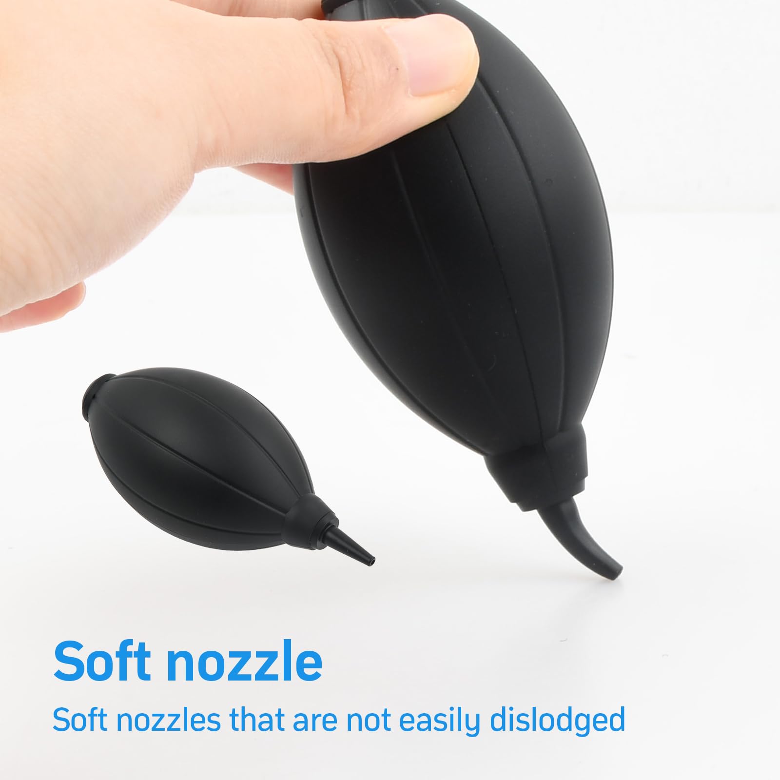 RapidbokSoplador de Aire de Silicona Suave, Mini Fuelle Profesional,Dust Air Blower Cleaner, Limpiador de Aire a presión para cámaras, Soplador de Aire Blaster de Polvo para Digitales, DSLR, Negro
