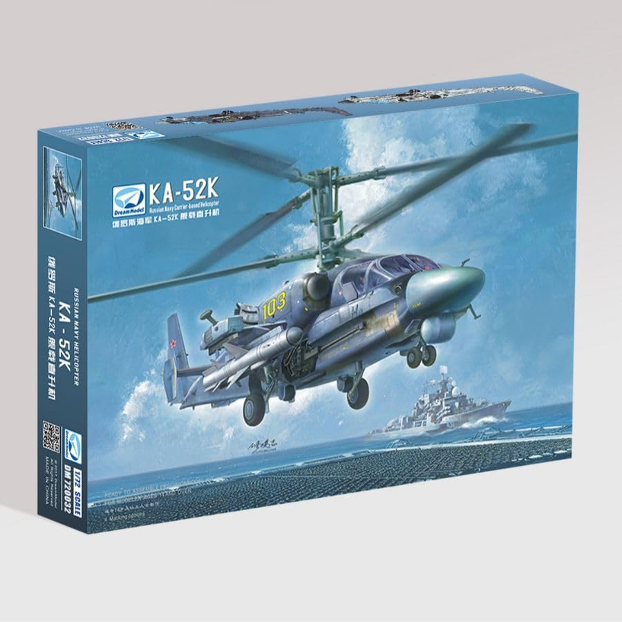 Model DM720032 1/72 Russian KA-52K Carrier-Based Helicopter Assembly Model Kit