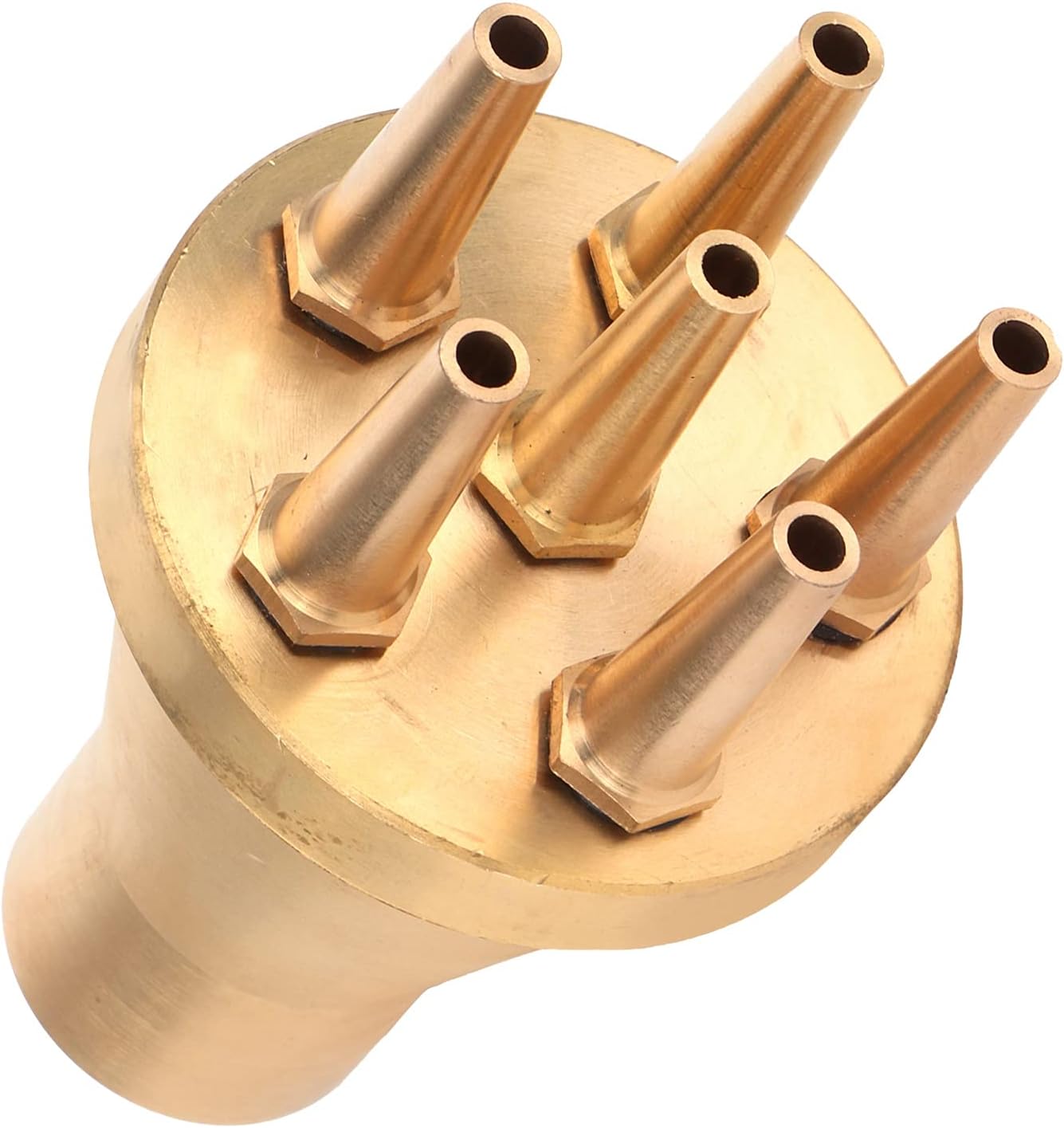 Brass Fountain Sprinkler G1in DN25 Female Thread, Landscape Fountain Spray Head with 6 Nozzles, Parabolic for Garden Pond and Outdoor Water Feature