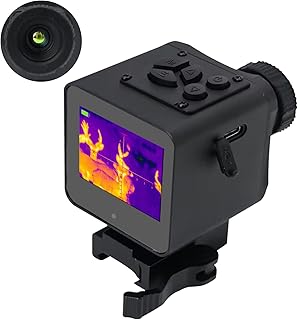 Thermal Imaging Night Vision Scope for Hunting – 320 * 240 Resolution Infrared Thermal Scope with Crosshair & Red Laser Aiming, Waterproof, 3X Zoom, Long Battery Life, Fits 21mm Rail