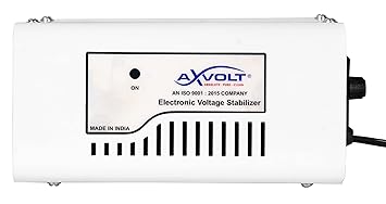 AXVOLT Copper Voltage Stabilizer for Led/Smart TV up to 55 inch + Set Top Box + Home Theater, Copper White