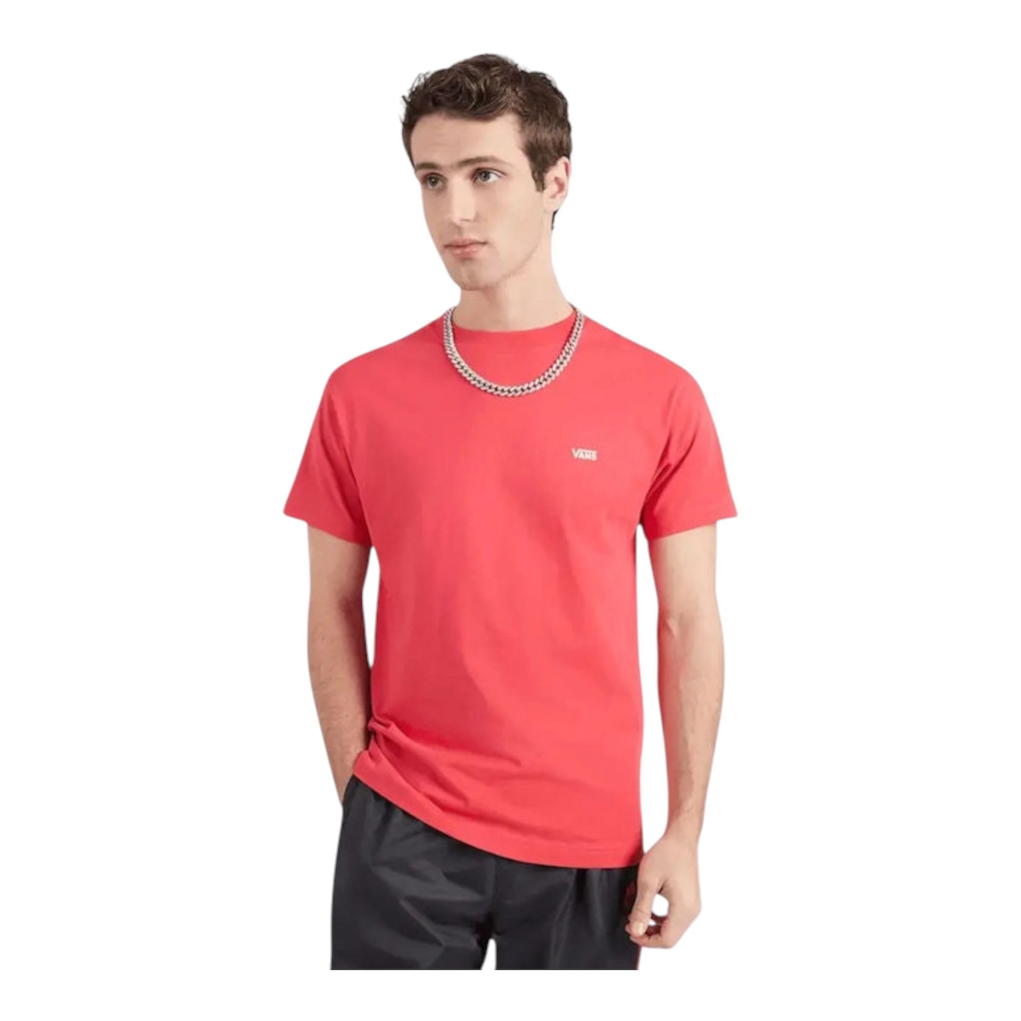 Vans Herren Left Chest Ss T-Shirt, Crimson Haze, XS
