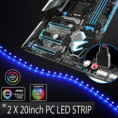 RGB LED Strip Lights, LED Strip Modding PC Case Motherboard Compatible with Asus