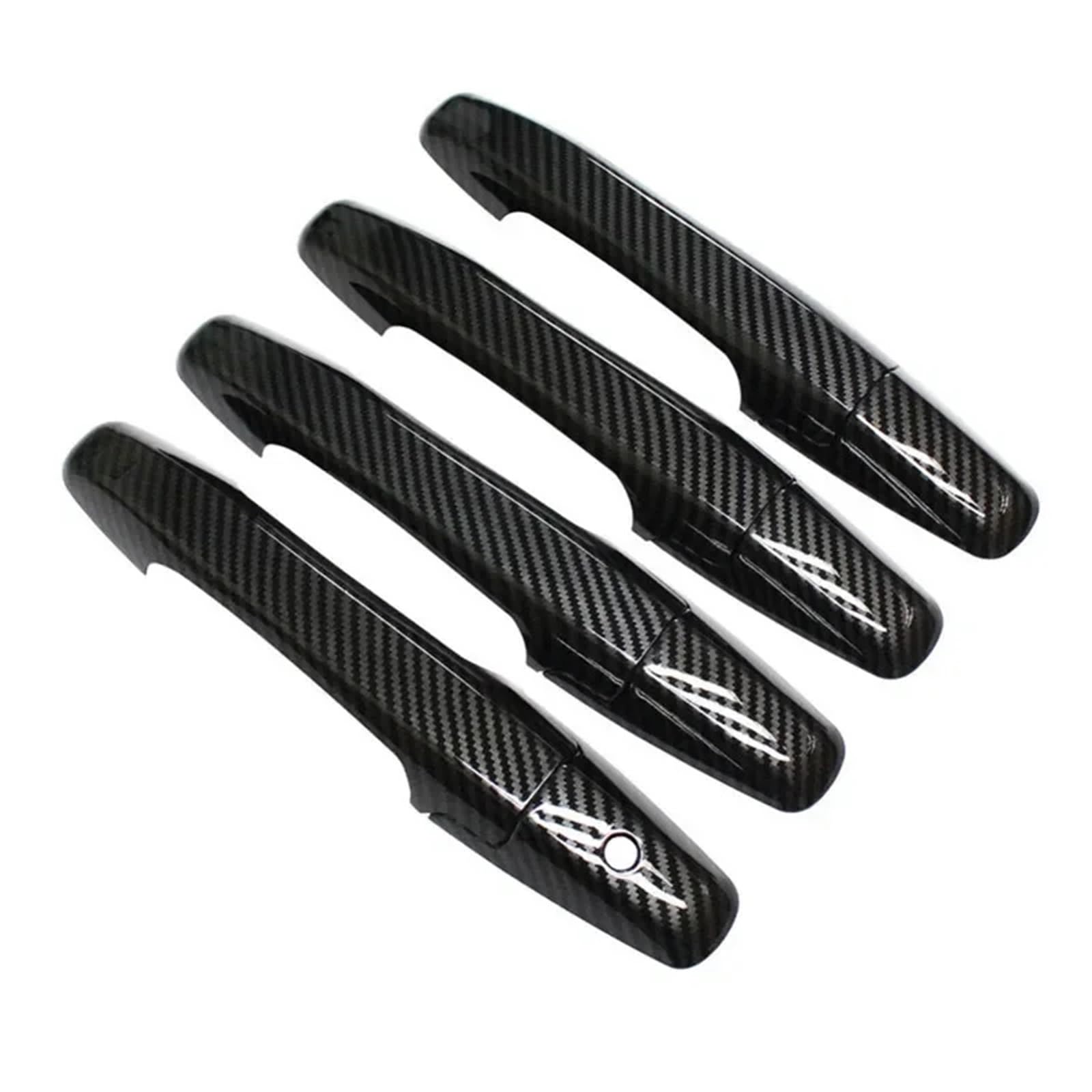 RDWSPLI Exterior Handle Shell Compatible with for Civic 2006-2011 Door Handle Moulding Cover Trim Car Carbon Fiber Style Black Exterior Accessories Vehicle Decoration