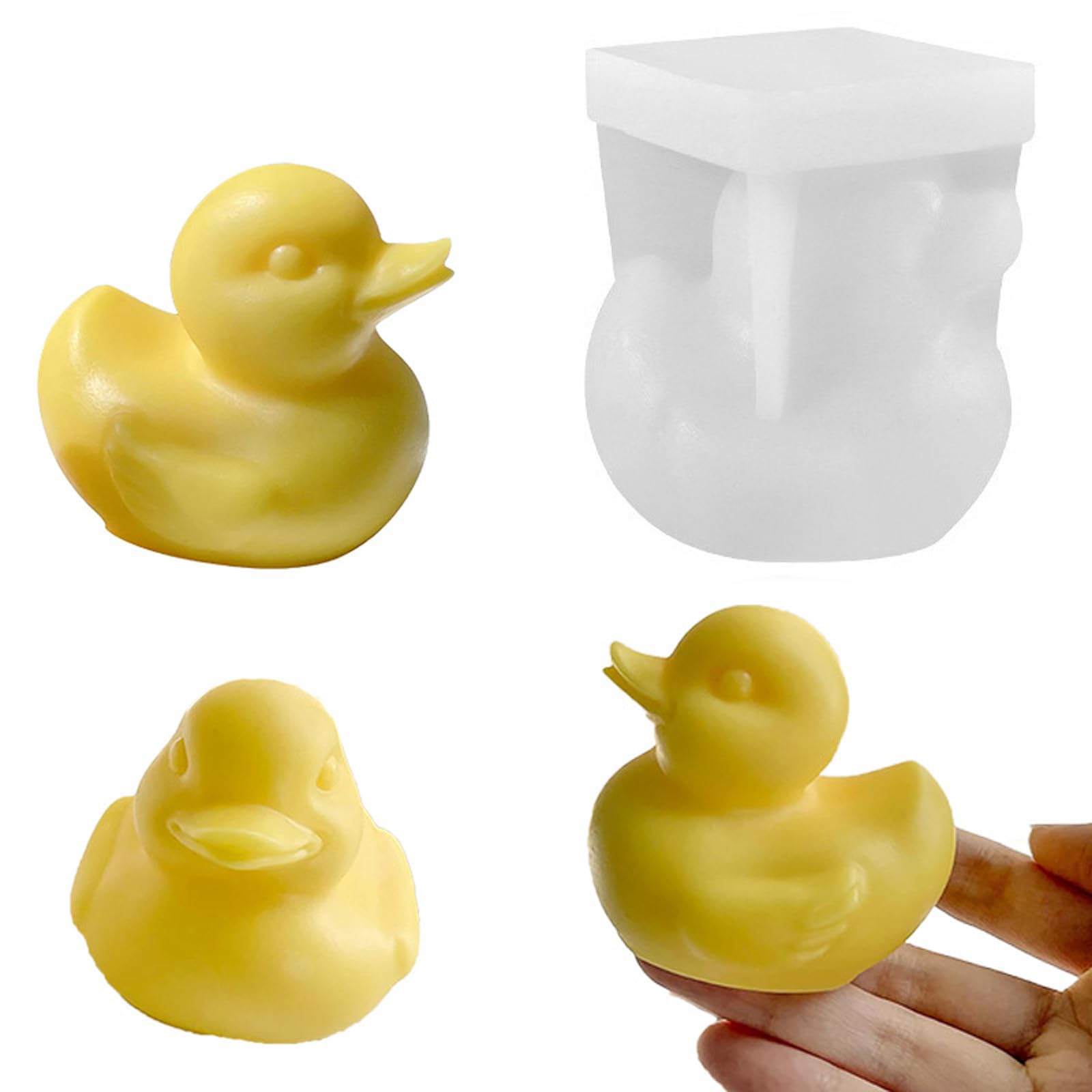 ZEPFJHE 3D Duckling Silicone Molds Animal Shape Ice Maker Silicone Molds for Epoxy Resin Making Soap and Home Decoration Safe Elastomer Cast