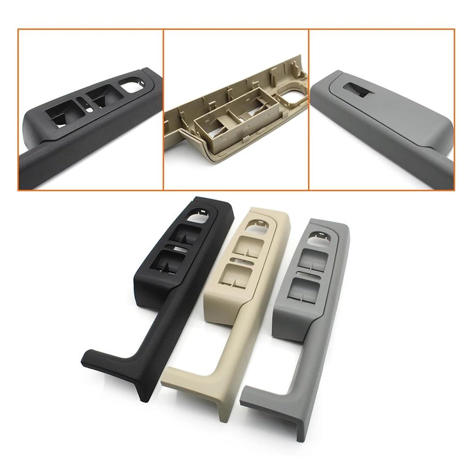 Türgriff Innen 2 STÜCKE/4 STÜCKE Auto Vorne Hinten Türgriff Armlehne Rahmen Switch Control Panel Trim Ersatz Für Skoda Für Superb 3TD867157 Auto Innentürgriff(F 2PCs-Black)