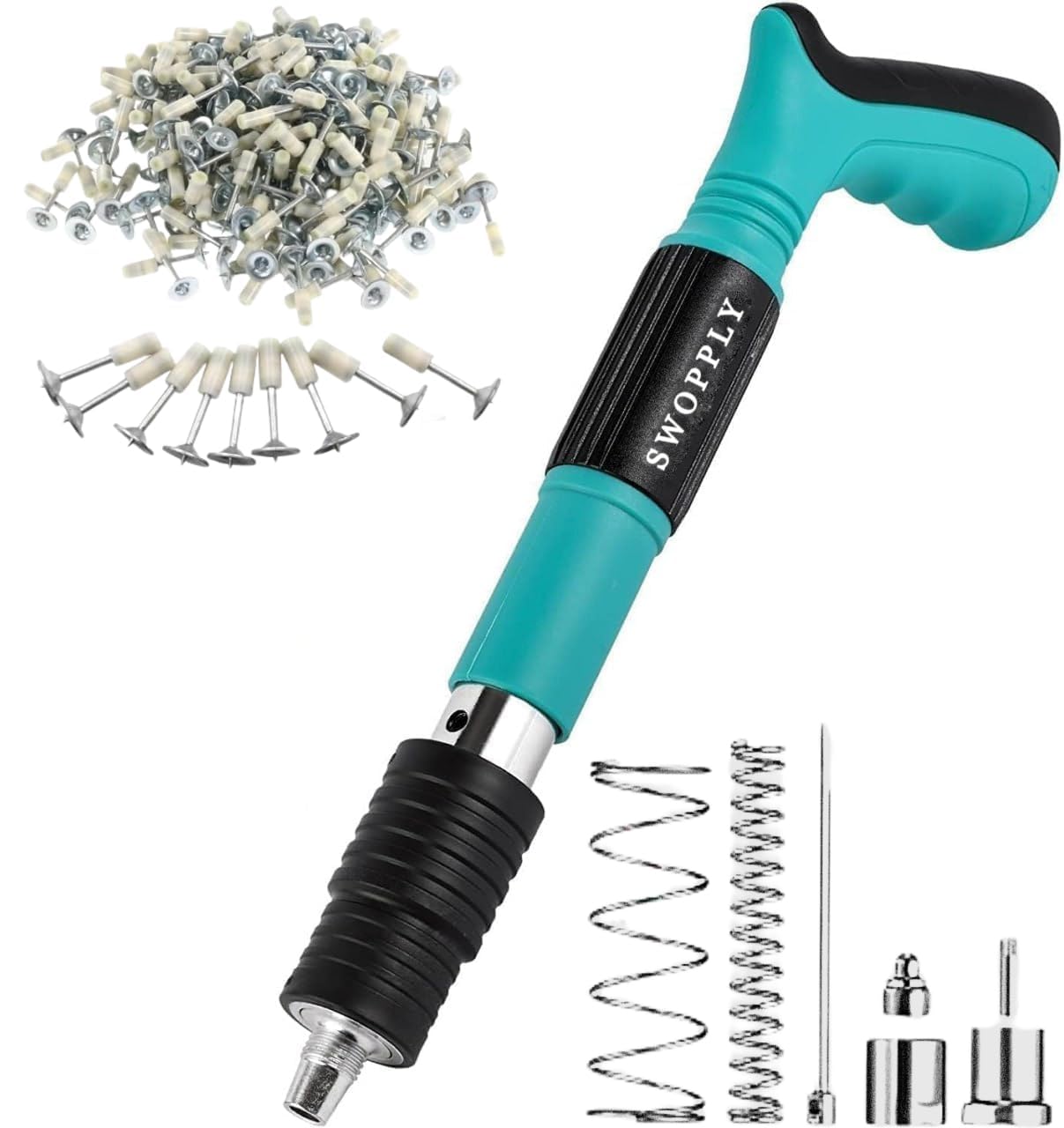 SWOPPLY Manual Steel Nail Gun Tool,Concrete Nail Gun, Portable Mini Nail Shooting Machine with 15 Nails,Nail Wall Fixing Tool for Cement Walls, Household Wood working (B0CQZRFN5J) Amazon Price History, Amazon Price Tracker
