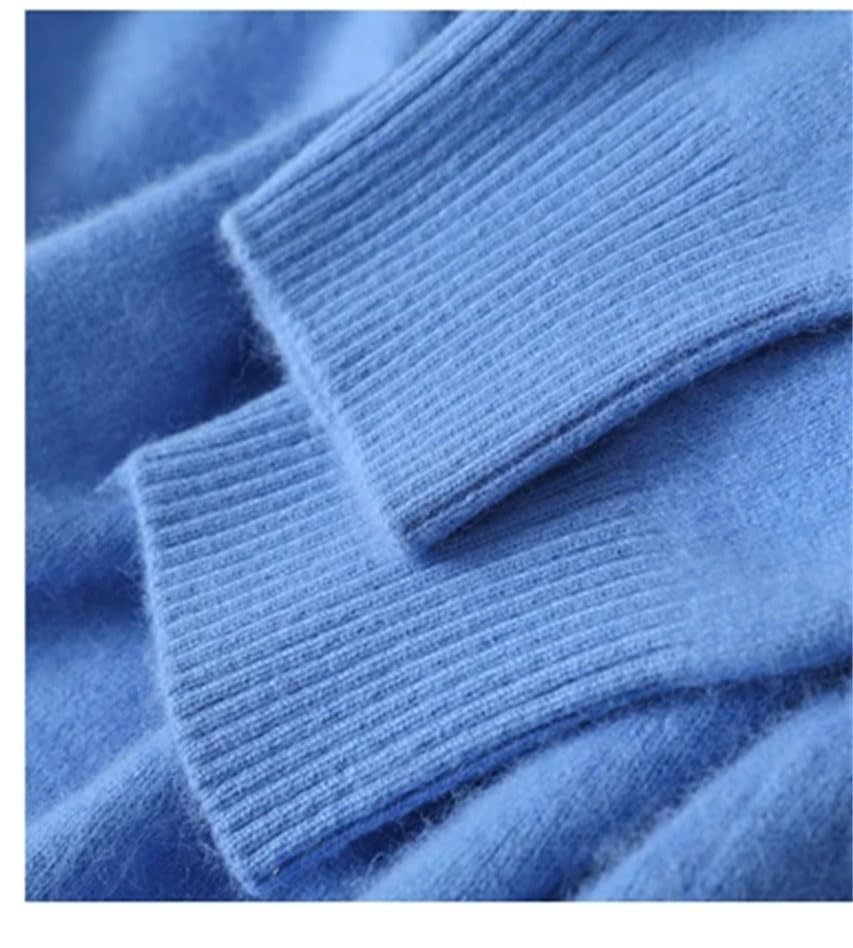 Men Mink Sweater Crew Neck Warm Solid Color Long-Sleeved Short Knitting Casual Jumper Tops4