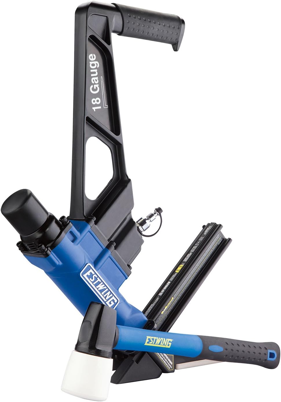 Exсluѕіvе Dіѕсоunt 50% Prісе Estwing EF18GLCN Pneumatic 18-Gauge 1-3/4 L-Cleat Flooring Nailer Ergonomic and Lightweight Nail Gun with No-Mar Baseplates for Tongue and Groove, Hardwood, Bamboo, and Engineered Flooring