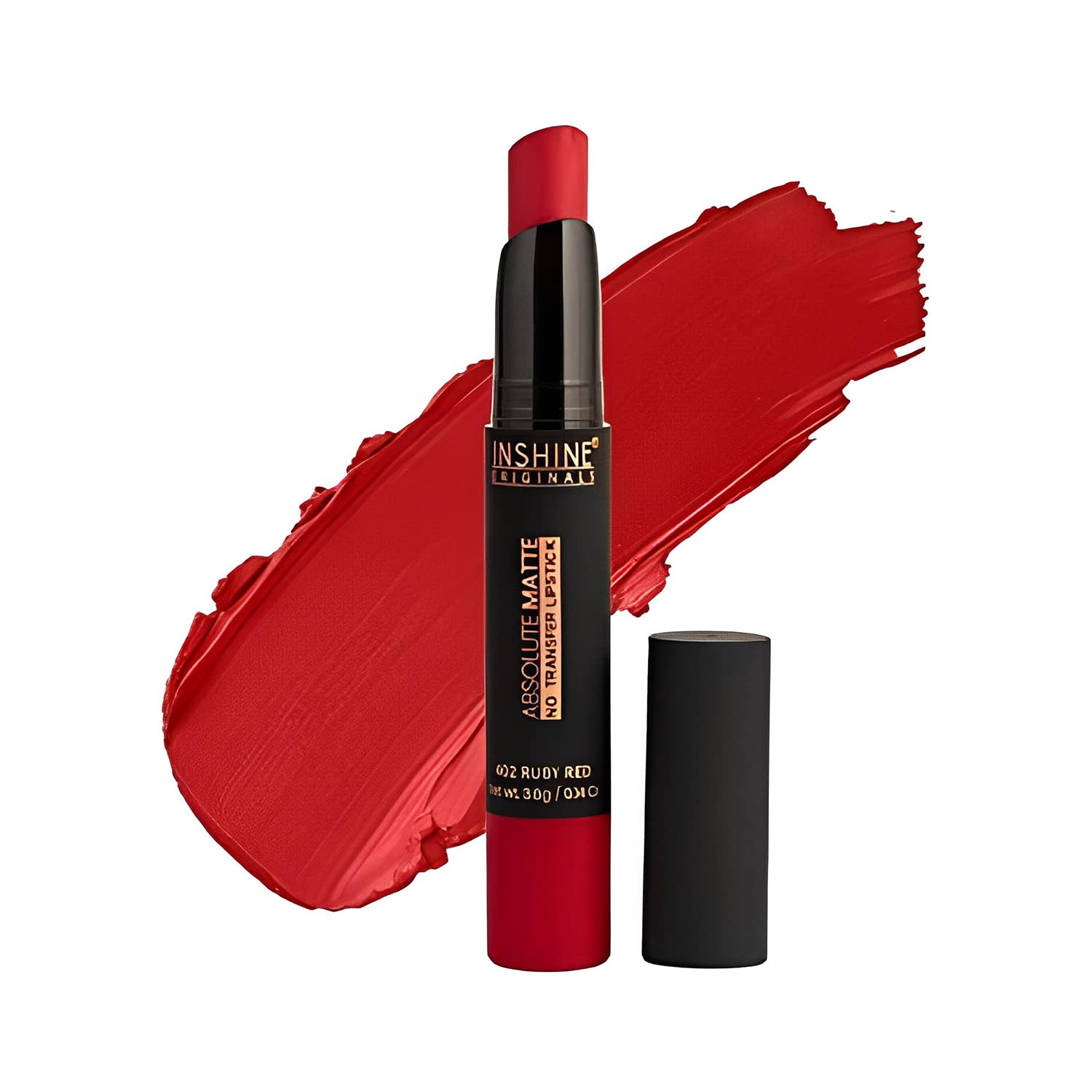 INSHINE ORIGINALS Absolute Matte Lipstick - Long-lasting, Transfer-resistant, Velvety Matte Finish with Intense Color, Up to 12 Hours Wear | Perfect for Sophisticated Lips - RUBY RED