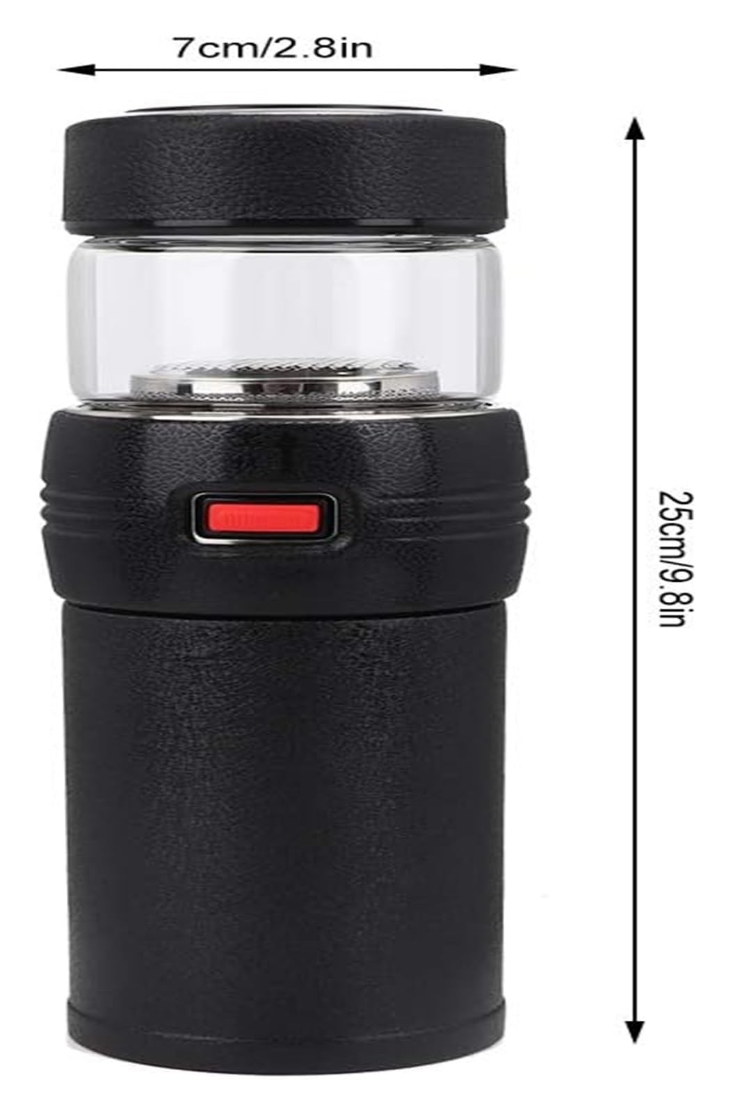 Tazza con infusore per tè, tazza termica portatile in acciaio inox, a doppio strato, con filtro separatore portatile con infusore, per casa, ufficio, viaggi