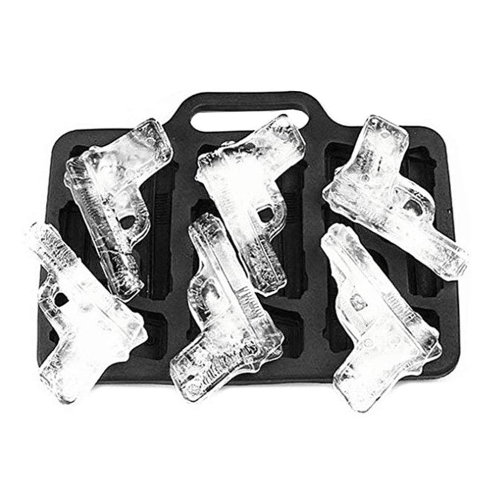 Gun Shaped Silicone Ice Tray, Food Grade Silicone Ice Cube Maker, Creative Silicone Mold, 3D Gun Cube Trays, Gun Ice Cube Tray