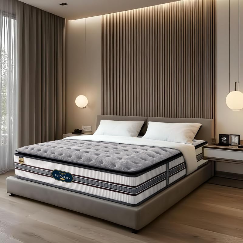 Image of Springfit Autograph Prive Orthopedic Mattress with Reactive Foam & Aerosleep Memory Foam & Latex | 7 Inches Queen Size (75x60x7) | Medium Firm | GOLS Certified