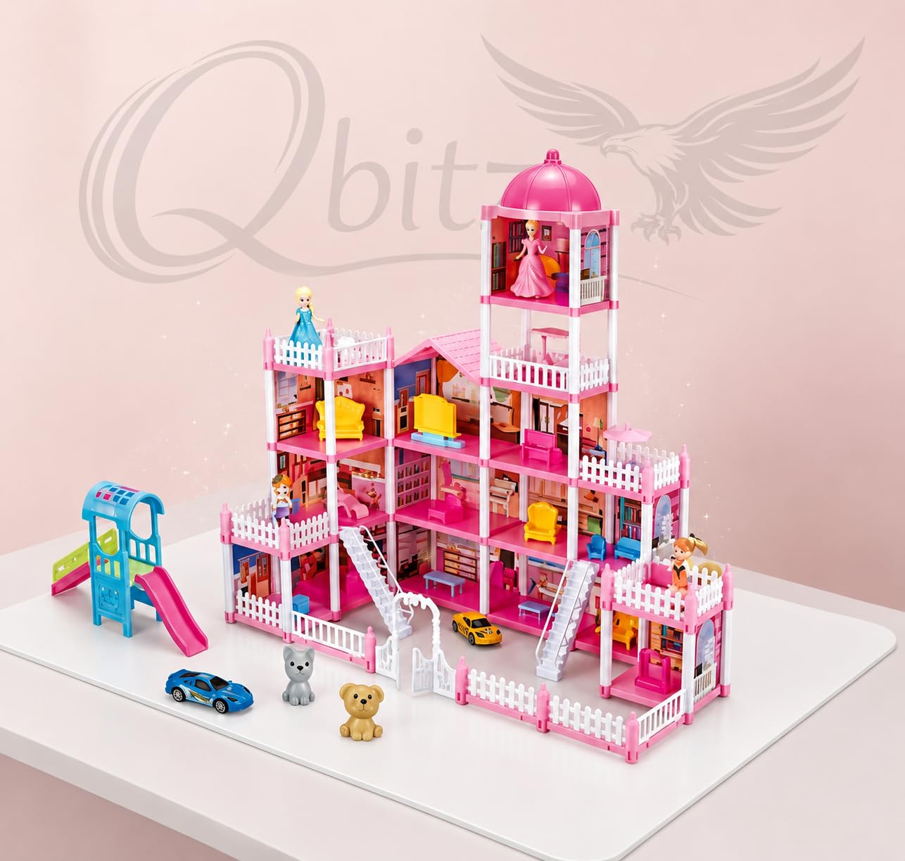 Qbitz Princess Dollhouse - 4 Story Dream House -8 Qbitz Princess Dollhouse - 4 Story Dream House -8
