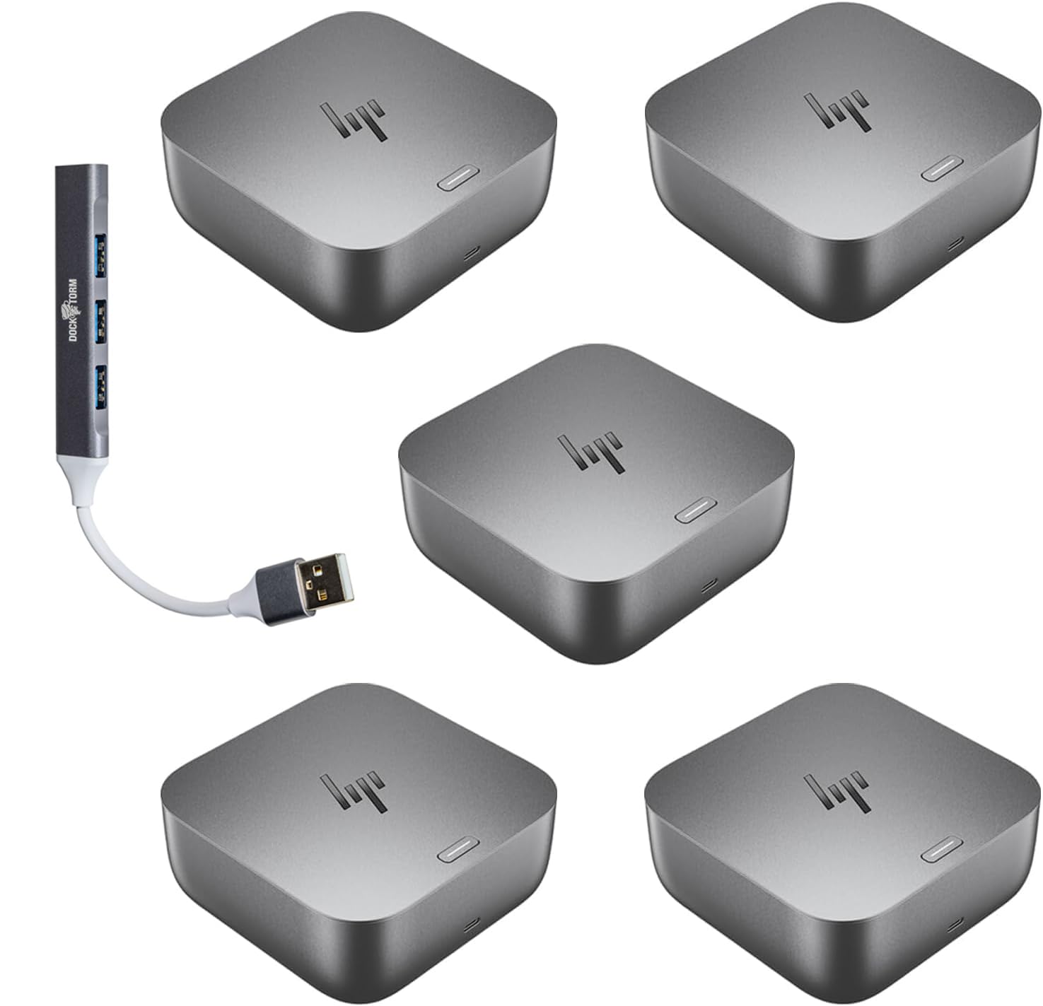HP 180W G6 Thunderbolt 4 Ultra Dock Port Replicator Bundle w/DKZ Hub (Universal Thunderbolt/USB-C Docking Station, Single Cable for Charging, Data