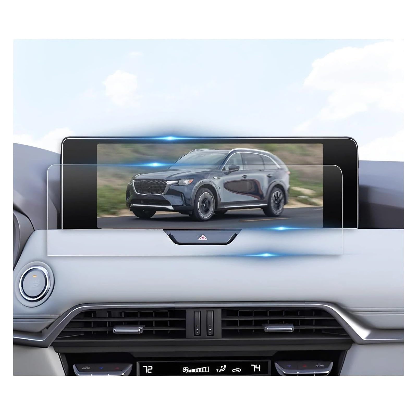 Écran tactile film protecteur anti-rayures 12.3" Mazda CX-90 2024 - 2