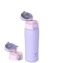 AORIN Borraccia Termica, Borraccia in Acciaio Inox 18, 8, 500ml Borraccia Bambini, Bottiglia Termica Senza BPA e Perdite, Thermos per Sport, Outdoor e Pendolarismo con 2 Coperchi