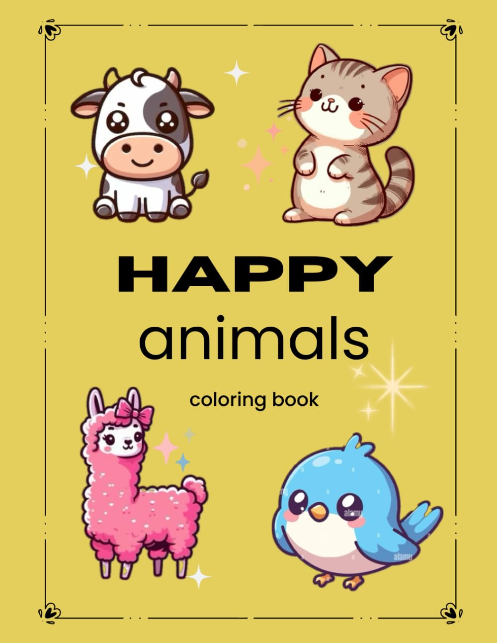 Happy Animals coloring book