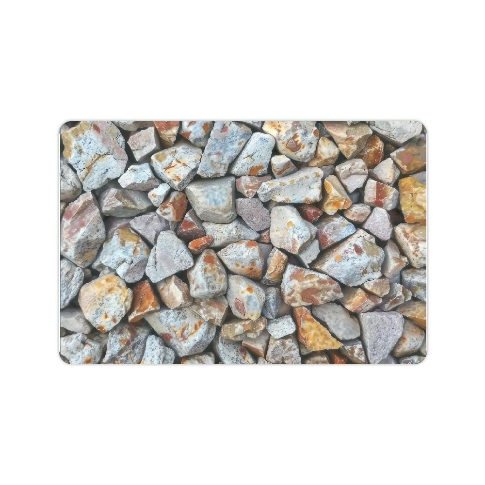 PALNKART Diatom Mud Mats Non-Slip Rocks Texture Jigsaw Puzzle Home Decor 24x16in