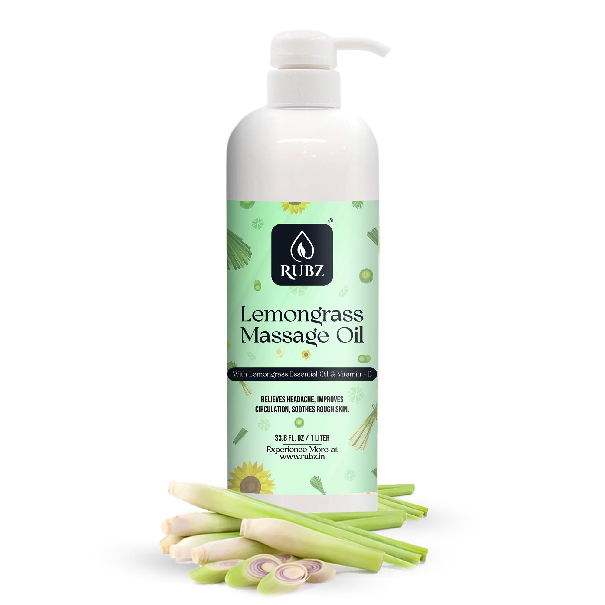 Rubz Lemongrass Body Massage Oil | Relaxing, Soothing & Destressing Body Massage Oil for Men & Women | Best for Aromatherapy & Full Body Spa | 1 Litre (B0CJGX1L5C) Amazon Price History, Amazon Price Tracker