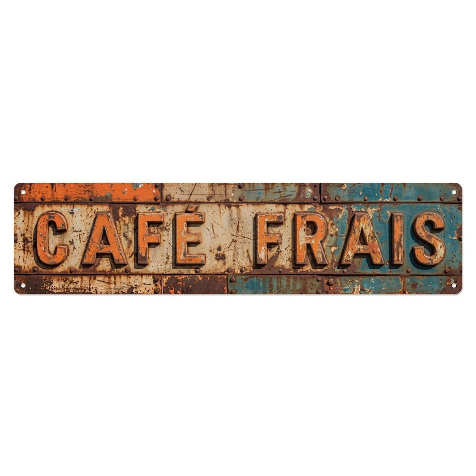 Fresh Coffee Farmhouse Metal Tin Skinny Sign Plaque Wall Decor for Cafe, Club Bar, Office, Home Garden Metal Poster 4x16Inch