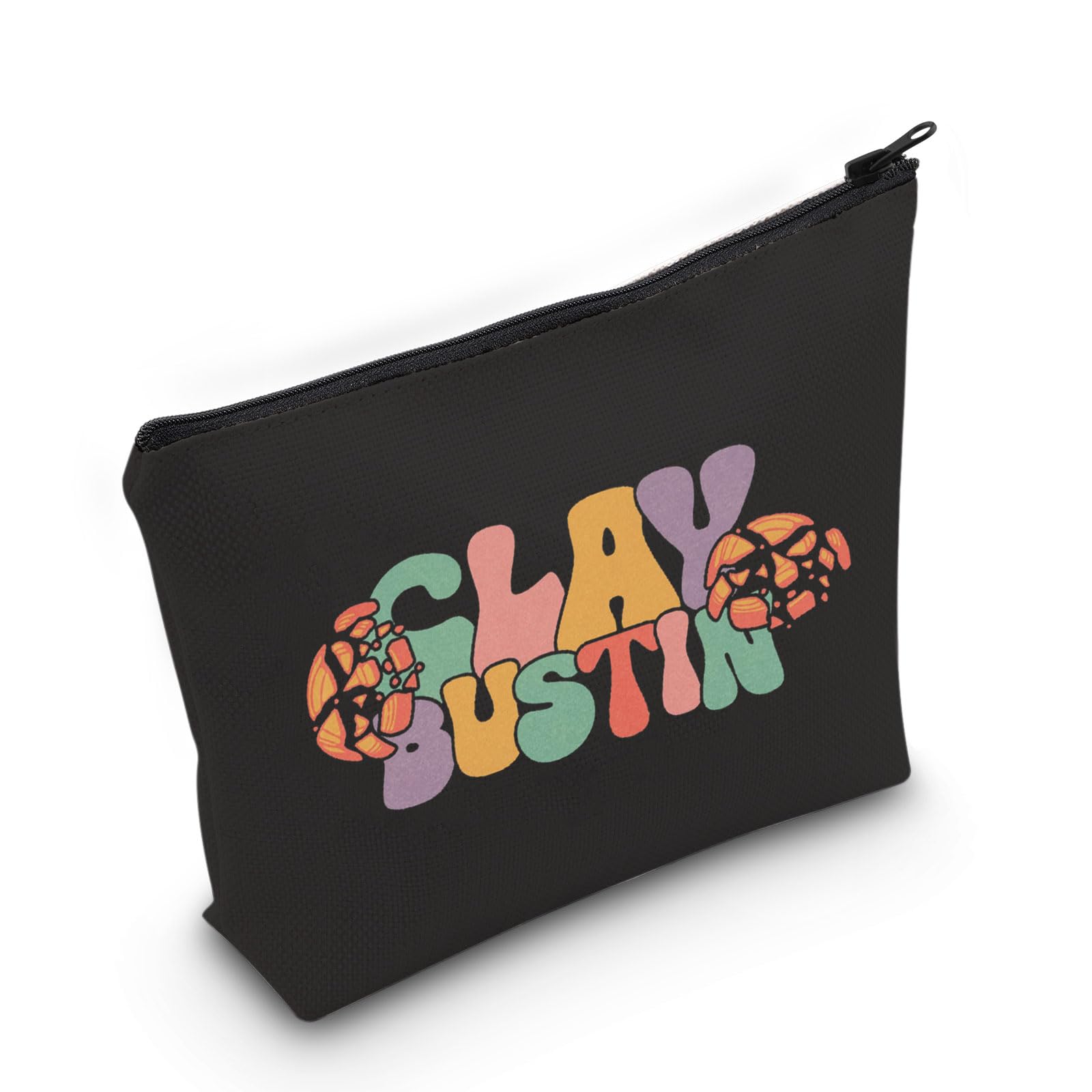 POFULL Shooter Gift Clay Bustin Cosmetic Bag Clay Trap Gift Shooting Lover Gift, Clay Bustin Cosmetic Bag