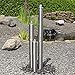 CLGarden Edelstahl Säulenbrunnen ESB1 mit 3 Säulen 100cm Gartenbrunnen Wasserspiel Brunnen Außenbereich Springbrunnen mit LED Beleuchtung 12V