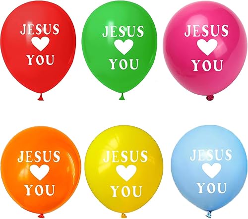 Miniatura 2 de Jesús te ama, globo cristiano religioso de Jesús para suministros de escuela dominical He Is Risen, recuerdos de fiesta de Pascua