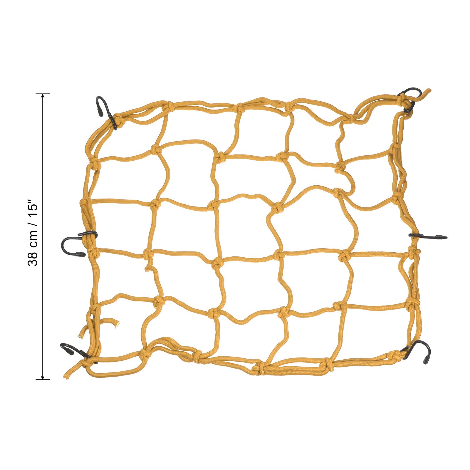 PATIKIL 12x12 Motorcycle Cargo Net - Elastic Rubber Tie-Down Net With 6 Hooks