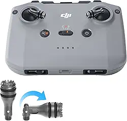 RCstyle Foldable Controller Joystick for DJI Flip/DJI NEO/DJI Mini 4K/Mini 4 Pro/Mini 3 Pro/Mavic 3/Mini 3/Air 3, Retractable Aluminum Alloy Portable Travel-Friendly Sticks Grip, 2 Pack (Grey)