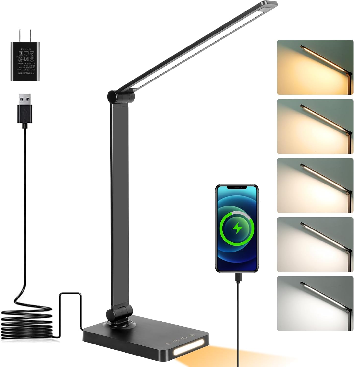LED Desk Lamp with USB Ports