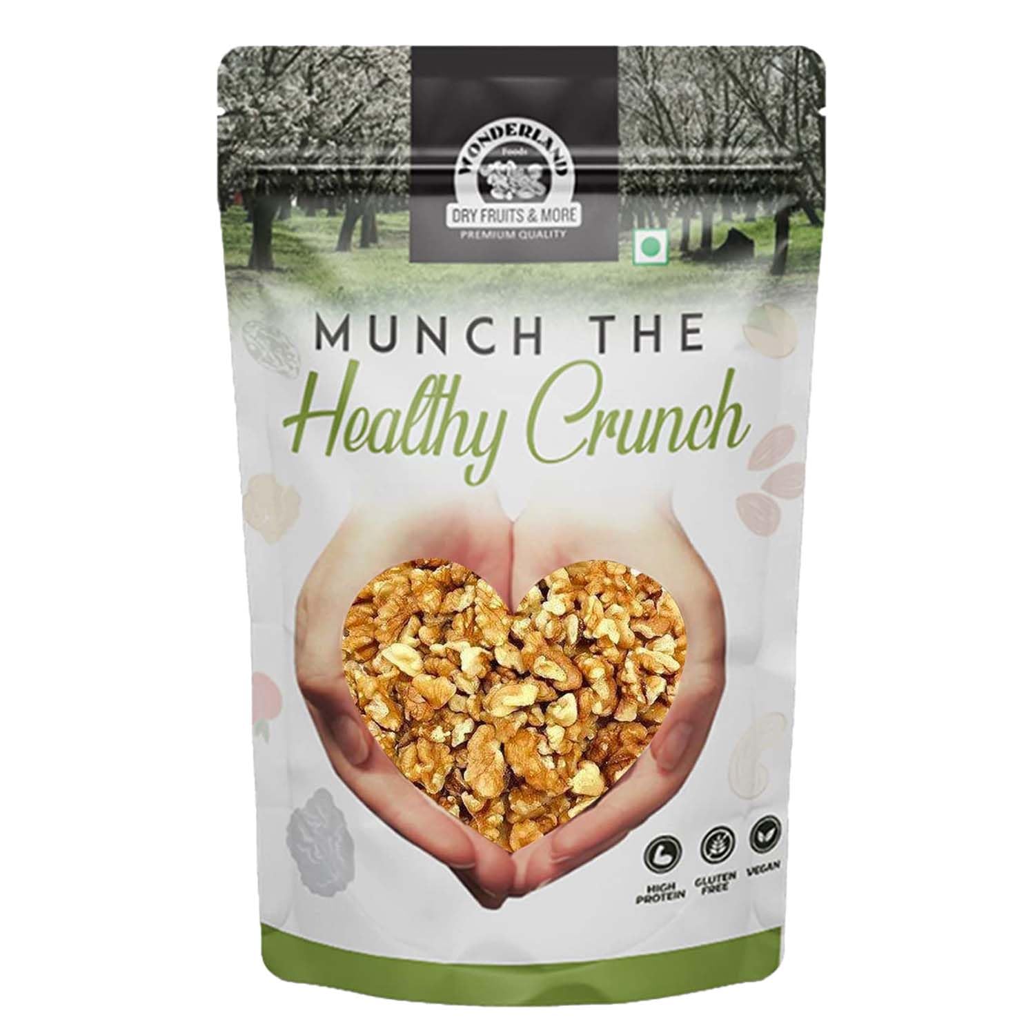 WONDERLAND FOODS (DEVICE) Natural Dried Broken Walnut Kernels (Akhrot Giri) 400G Pouch|Rich In Protein & Antioxidants|Low Calorie Nut|Dry Fruit For Snacking & Baking (B0BQBLYHN2) Amazon Price History, Amazon Price Tracker