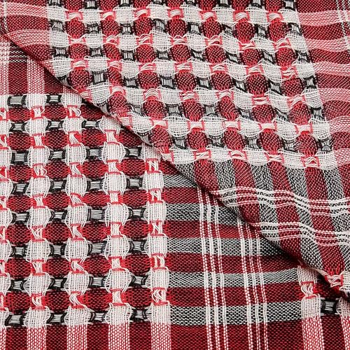 Image of PURFUN Men's Large Arab Shemagh Headscarf Muslim Headcover Shawl Keffiyeh Arabic Scarf