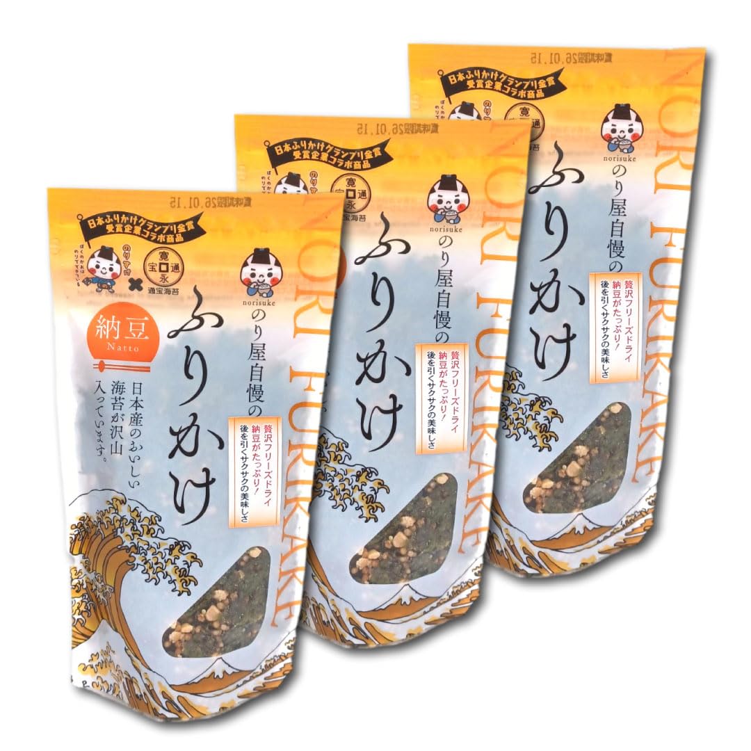 Amazon.co.jp: Noriya Proud Furikake Natto (40g) x 3 Bag Set