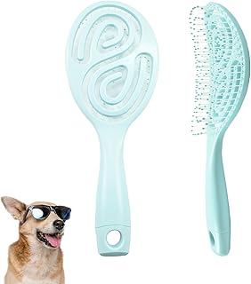 Zorrasxy Eco-Friendly Detangling Pin Brush for Dogs and Cats | Ergonomic Handle Pet Brush for Wet or Dry Hair, Gentle Groo...