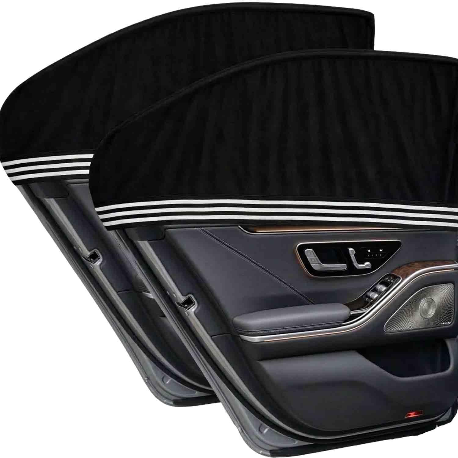 Tendine Parasole Auto Bambini, Parasole con Protezione UV e Anti Insetti, Tessuto Elastico Traspirante, Finestrino Apribile, Universale per la Maggior Parte delle Auto