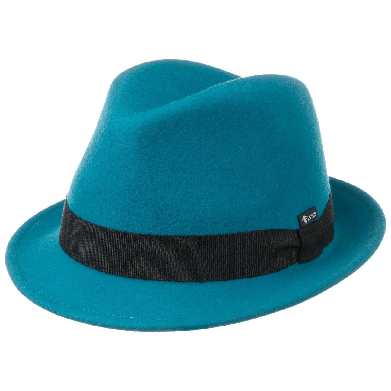 Lipodo Petrol Blue Kids Wool Felt Trilby Hat Fedora (One Size - )