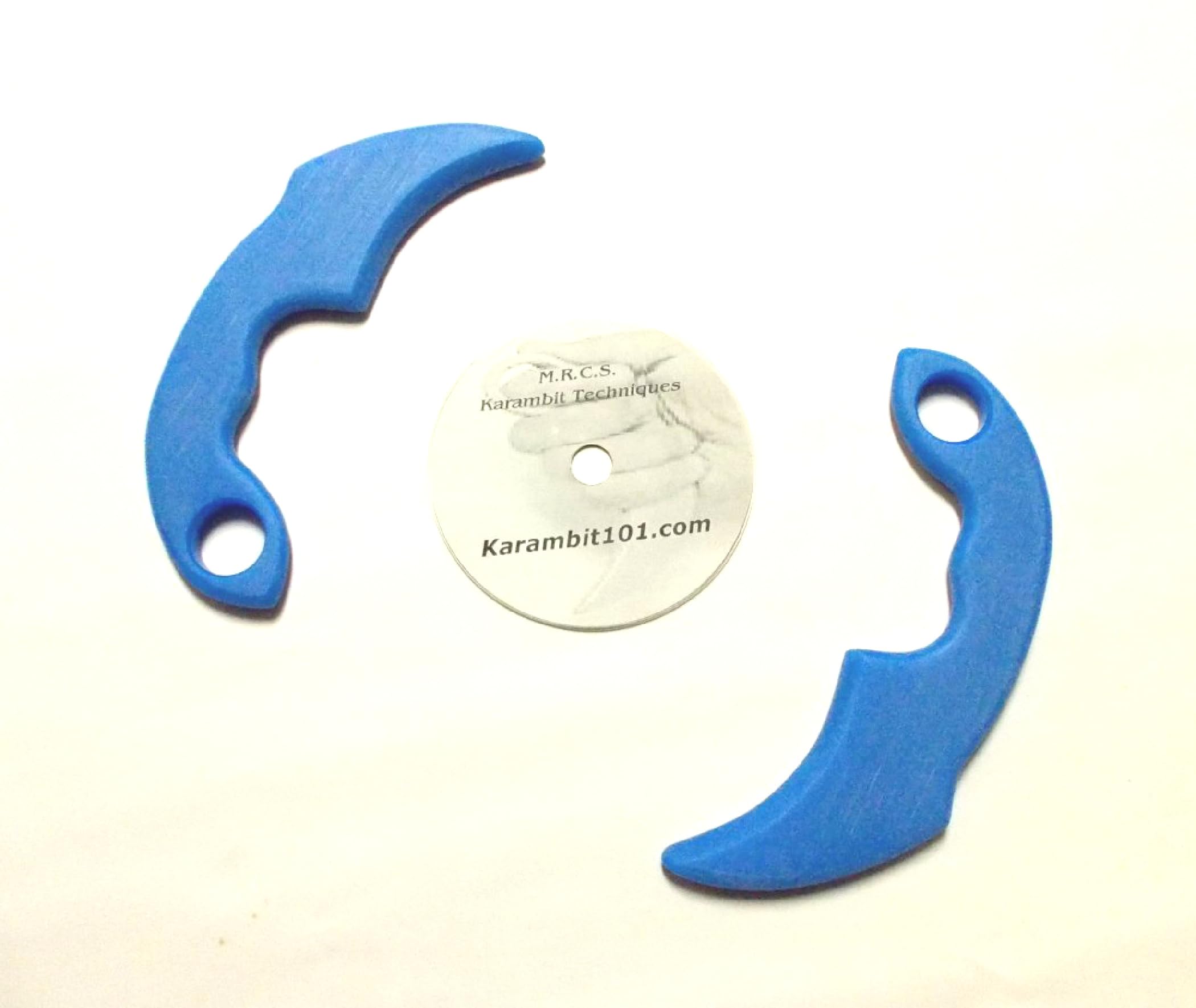 Kalaj Kutter Ice Blue Kerambit Trainer Knives Knife Training Karambit Instruction Video Pukulan Serak Polypropelene FMA Manually Operated