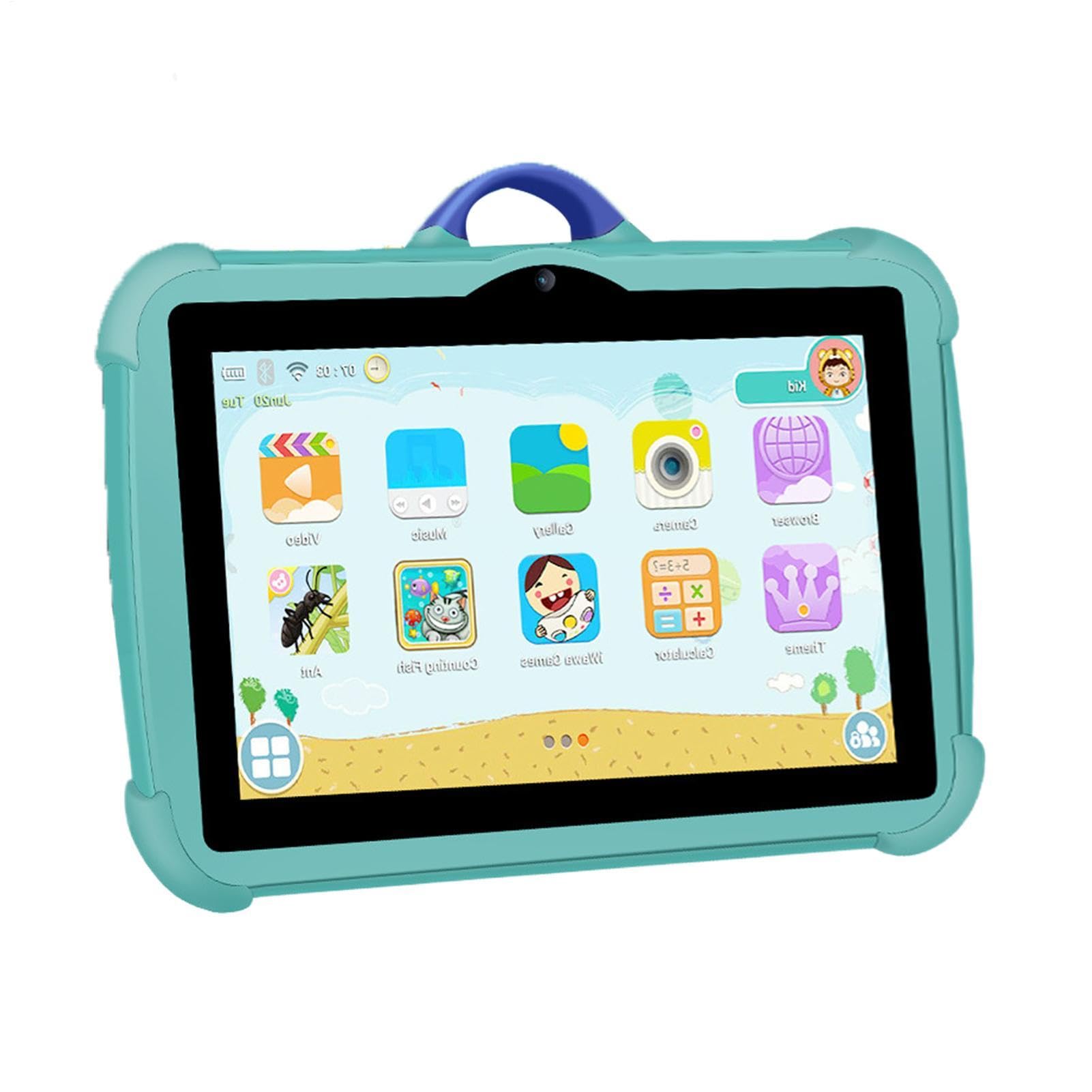 Genérico Tablet resistente alle cadute, tablet ad alta risoluzione, per bambini da 7 pollici ad alta risoluzione, tablet PC, tablet multiuso per guardare film e scattare foto