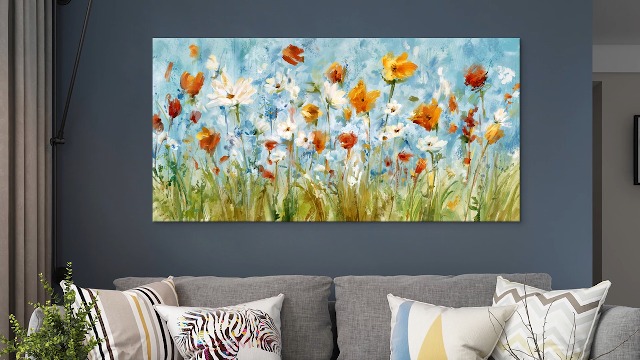 Amazon.com: VEAEE Wildflowers Canvas Wall Art Daisy Flowers Canvas
